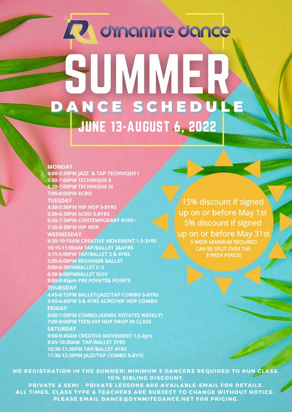summer-schedule